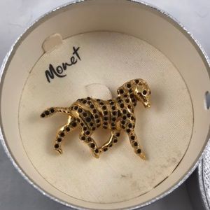 Vintage Monet zebra pin/ brooch